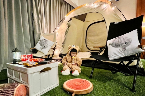 哈比小妃-超美露營主題房根本像出國，設施超多！大人小孩都玩到瘋掉的好地方～
