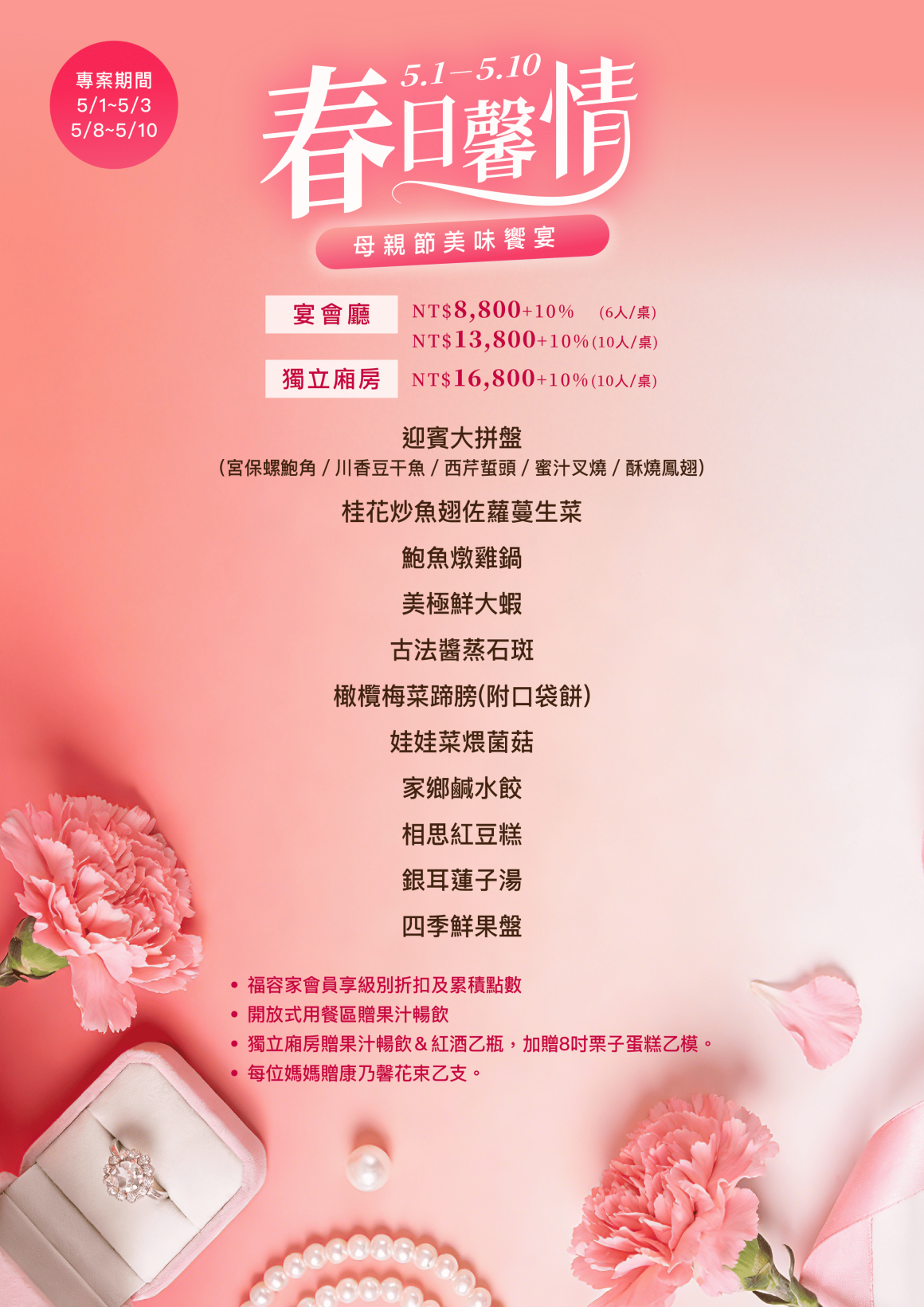 2026-3-19 母親節菜單