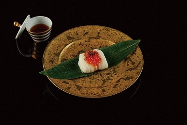 Thin Noodles with Salmon Roe and Yam