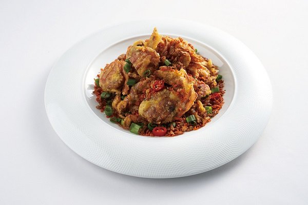 Deep-fried Soft Shell Crab with Crunchy Chili and Dried Radish